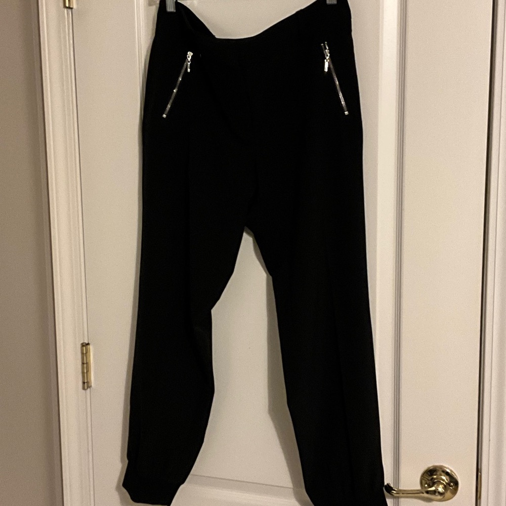 White House Black Market Black Zip Pocket Trousers